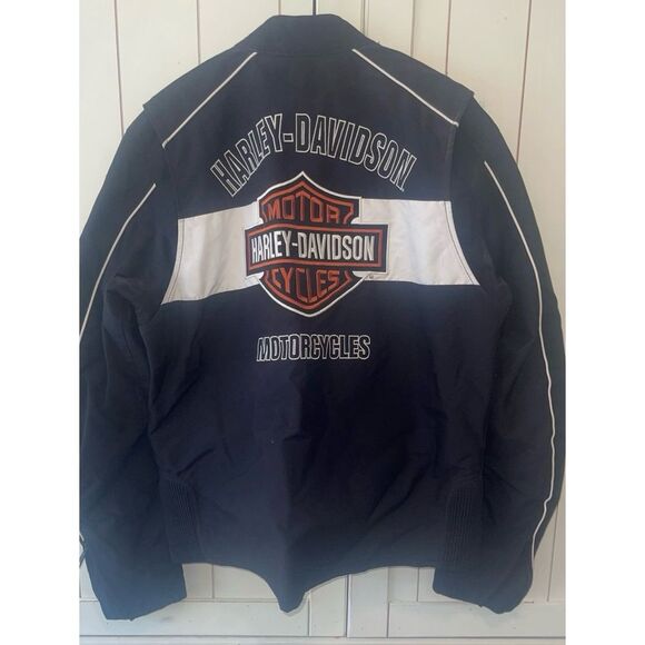 Harley Davidson Motorcycle Bomer Jacket #1 USA Embroidered Stitched Mens Women M - Picture 2 of 10